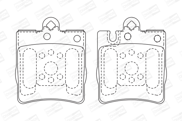 Комплект тормозных колодок, дисковый тормоз 571988CH CHAMPION #1