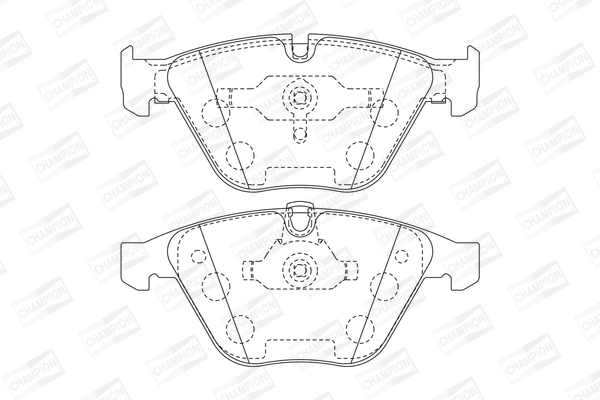 Комплект гальмівних накладок, дискове гальмо 571990CH CHAMPION #1