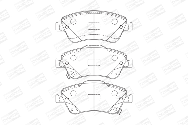 Комплект гальмівних накладок, дискове гальмо 572524CH CHAMPION #1