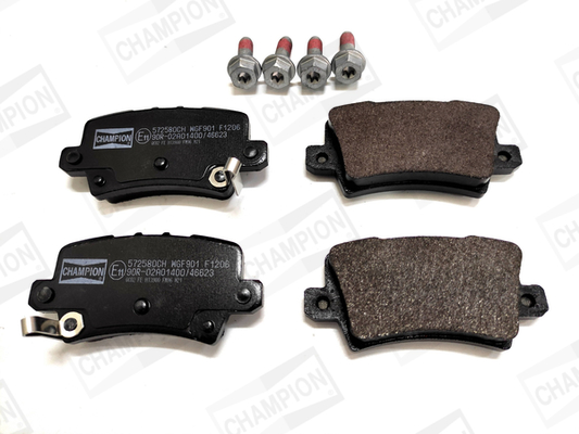 Комплект гальмівних накладок, дискове гальмо, CHAMPION 572580CH Комплект гальмівних накладок, дискове гальмо, CHAMPION 572580CH