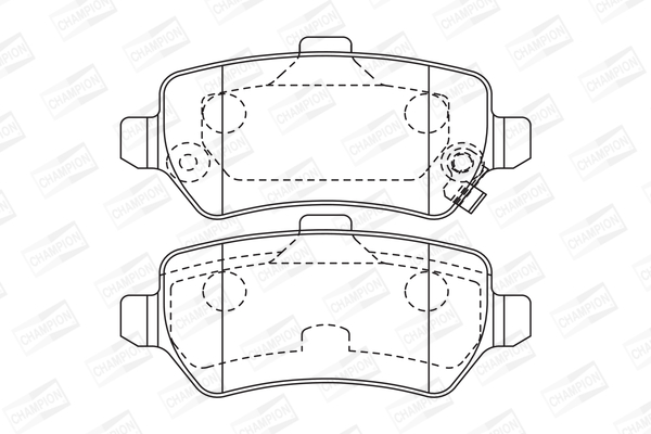 Комплект гальмівних накладок, дискове гальмо 573122CH CHAMPION #1