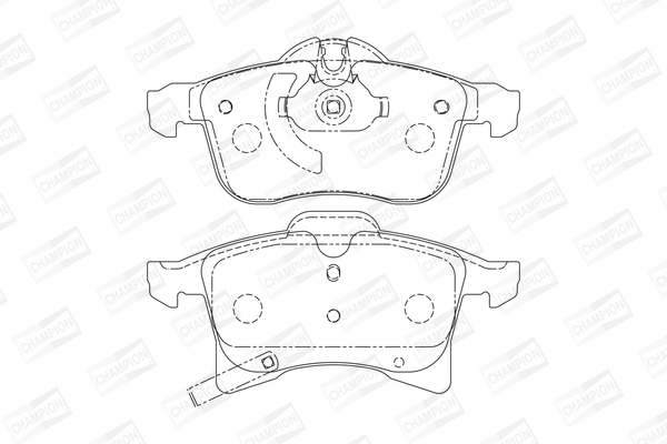 Комплект тормозных колодок, дисковый тормоз 573153CH CHAMPION #1