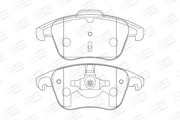 Комплект гальмівних накладок, дискове гальмо 573193CH CHAMPION #1