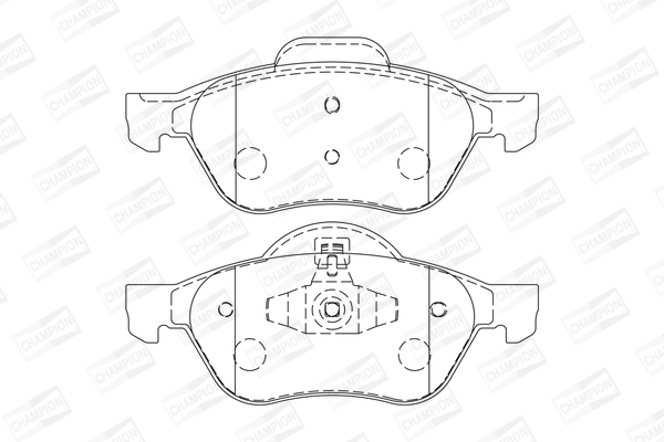 Комплект тормозных колодок, дисковый тормоз 573244CH CHAMPION #1