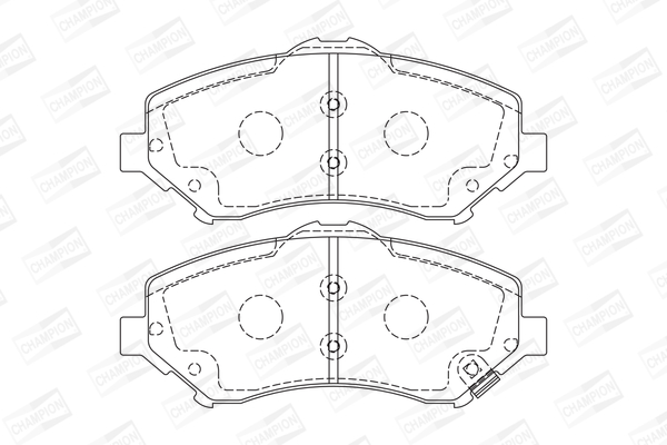Комплект тормозных колодок, дисковый тормоз 573298CH CHAMPION #1