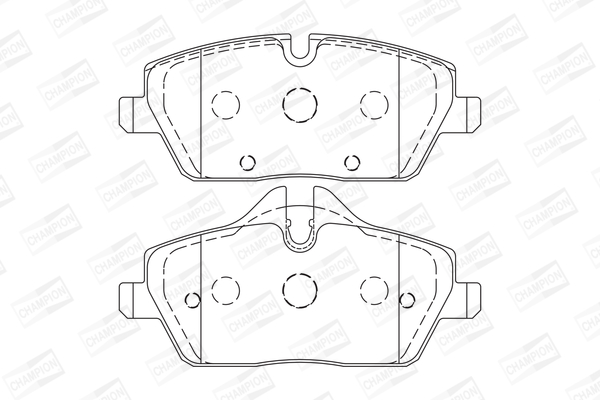 Комплект гальмівних накладок, дискове гальмо 573733CH CHAMPION #1