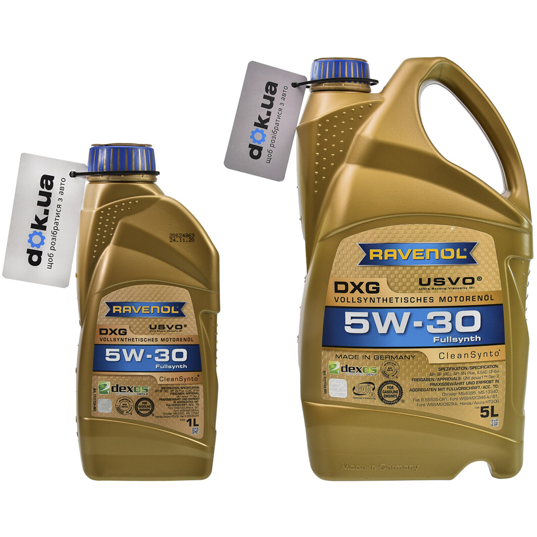 Моторна олива RAVENOL DXG 5W-30 1 л, 1111124001