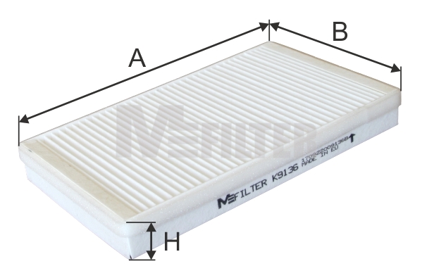 Фильтр, воздух во внутренном пространстве   K 9136   MFILTER