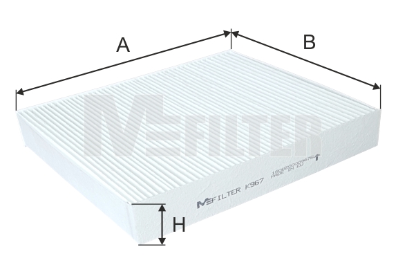Фильтр, воздух во внутренном пространстве   K 967   MFILTER