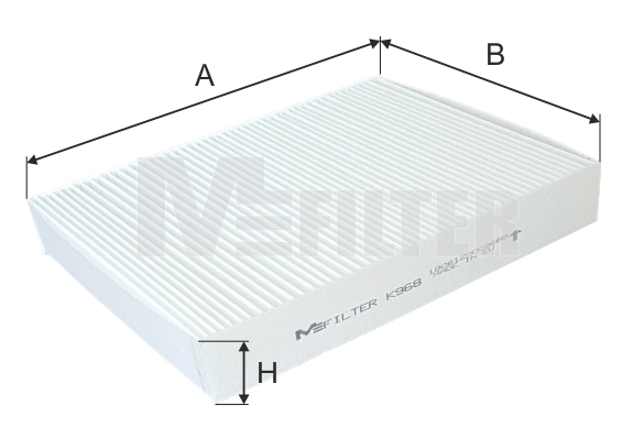 Фільтр, повітря у салоні   K 968   MFILTER