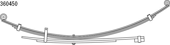 Многолистовая рессора   10.360.450.00   CS Germany
