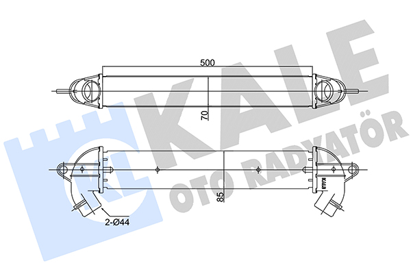 Охолоджувач наддувального повітря   157000   KALE OTO RADYATÖR