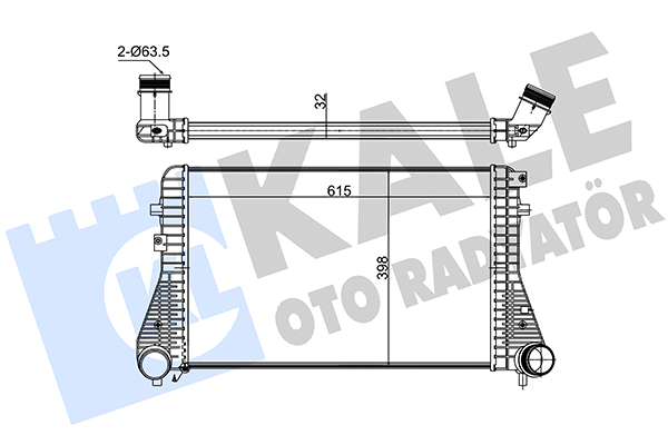 Охолоджувач наддувального повітря   342900   KALE OTO RADYATÖR