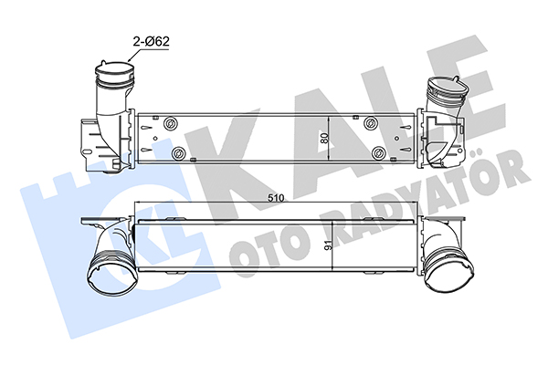 Охолоджувач наддувального повітря   344795   KALE OTO RADYATÖR