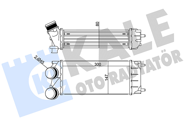 Охолоджувач наддувального повітря   344870   KALE OTO RADYATÖR