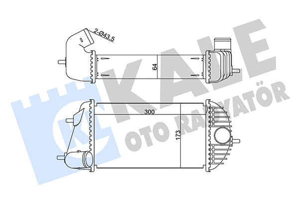Охолоджувач наддувального повітря   345130   KALE OTO RADYATÖR
