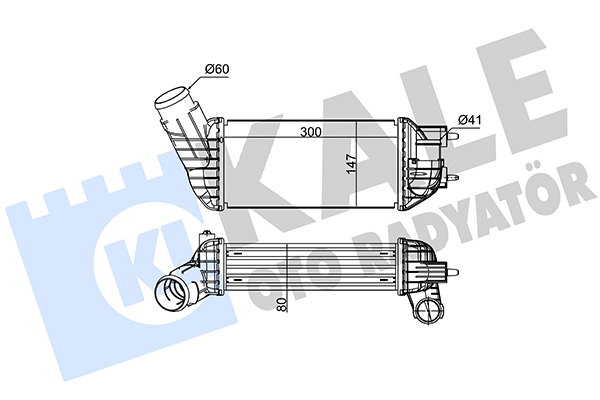 Охолоджувач наддувального повітря   350825   KALE OTO RADYATÖR