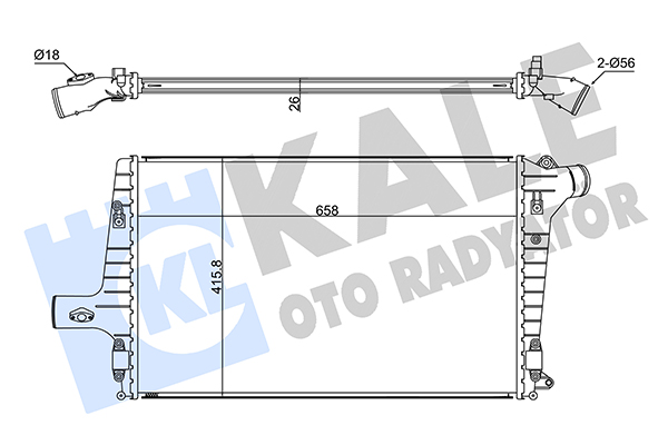 Охолоджувач наддувального повітря   352380   KALE OTO RADYATÖR