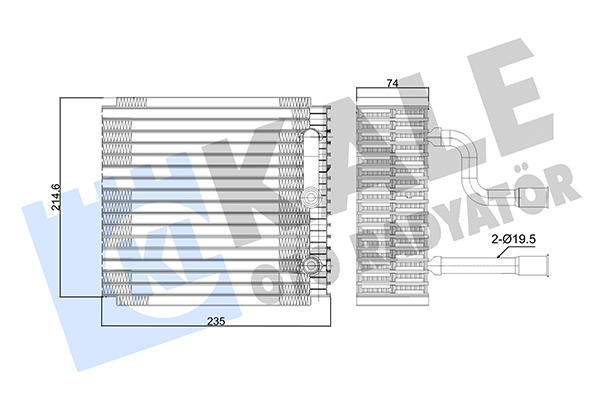 Испаритель, кондиционер   350005   KALE OTO RADYATÖR