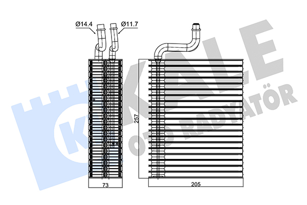 Випарник, система кондиціонування повітря   350045   KALE OTO RADYATÖR