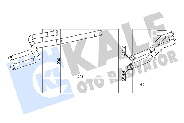 Испаритель, кондиционер   350060   KALE OTO RADYATÖR