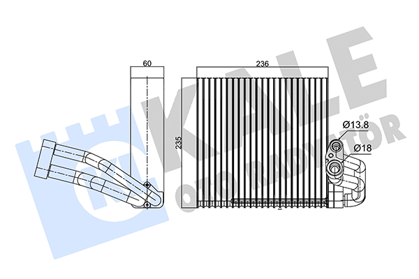 Випарник, система кондиціонування повітря   350135   KALE OTO RADYATÖR
