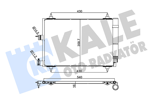 Конденсатор, кондиционер   243000   KALE OTO RADYATÖR
