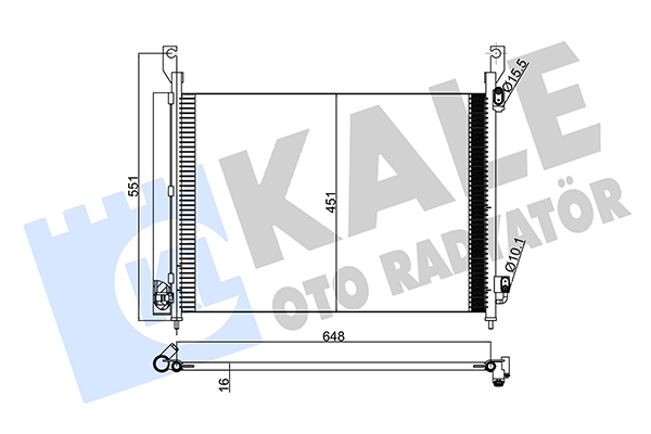 Конденсатор, кондиционер   342575   KALE OTO RADYATÖR