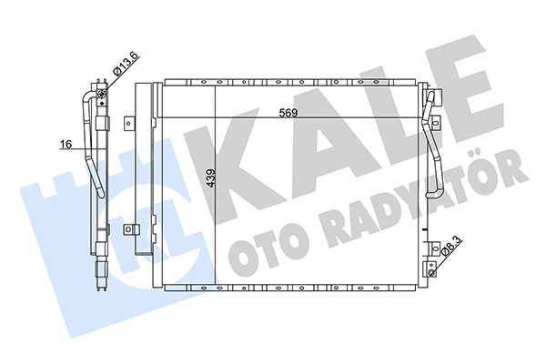 Конденсатор, система кондиціонування повітря   342625   KALE OTO RADYATÖR