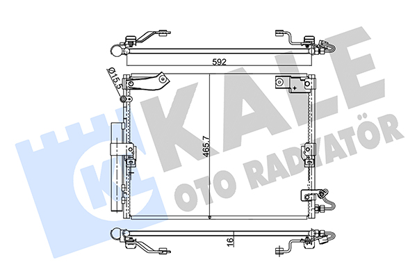 Конденсатор, система кондиціонування повітря   342640   KALE OTO RADYATÖR
