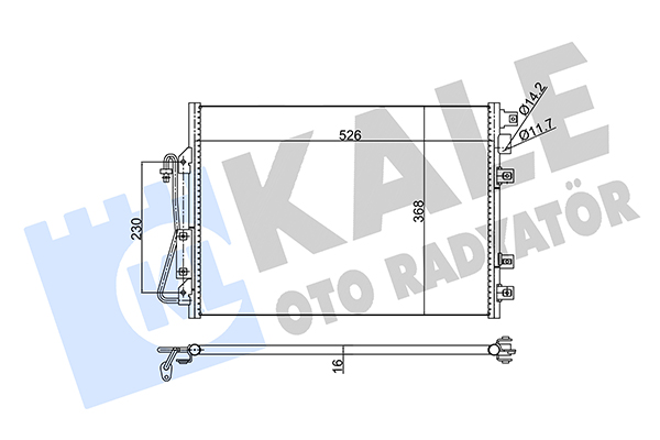 Конденсатор, кондиционер   342820   KALE OTO RADYATÖR