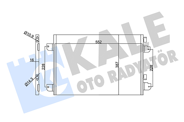 Конденсатор, кондиционер   342830   KALE OTO RADYATÖR