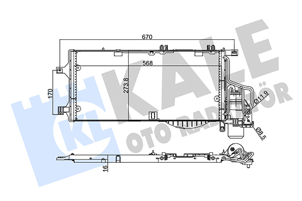 Конденсатор, кондиционер   342895   KALE OTO RADYATÖR