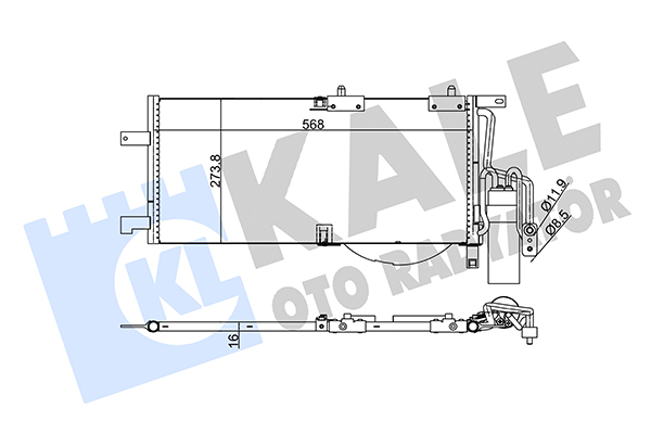 Конденсатор, система кондиціонування повітря   342915   KALE OTO RADYATÖR