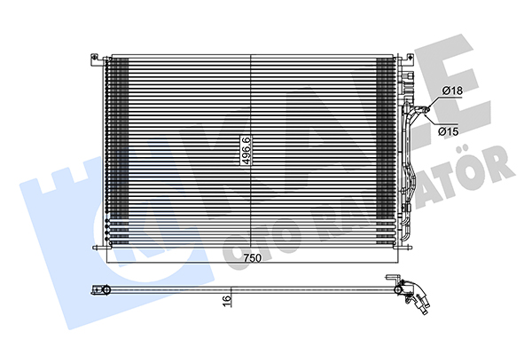 Конденсатор, система кондиціонування повітря   342940   KALE OTO RADYATÖR