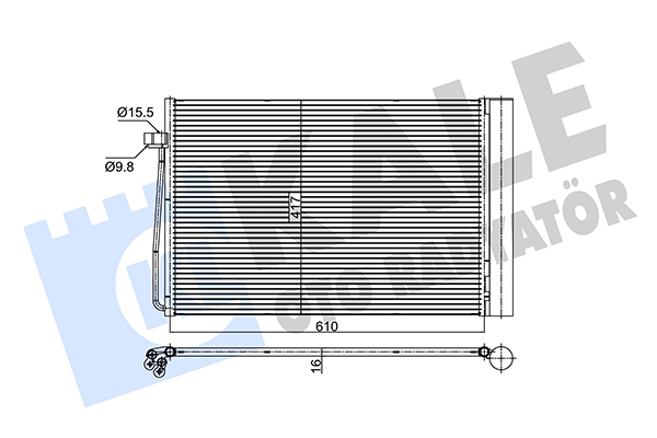 Конденсатор, кондиционер   343060   KALE OTO RADYATÖR