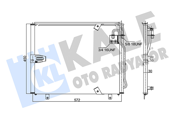 Конденсатор, система кондиціонування повітря   343065   KALE OTO RADYATÖR