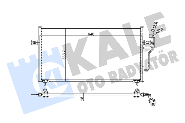 Конденсатор, система кондиціонування повітря   343155   KALE OTO RADYATÖR