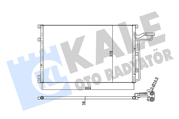 Конденсатор, система кондиціонування повітря   343315   KALE OTO RADYATÖR