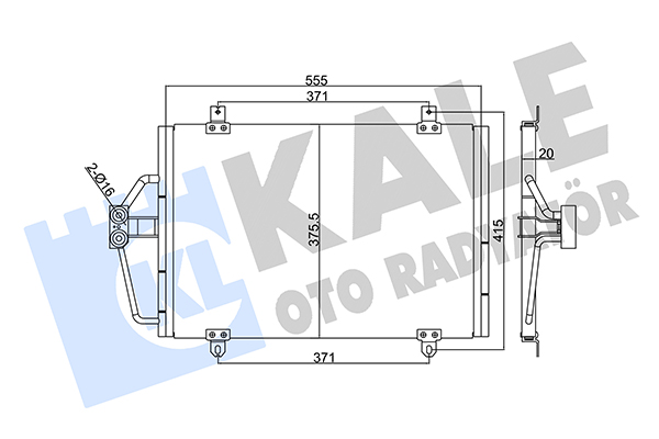 Конденсатор, кондиционер   344320   KALE OTO RADYATÖR