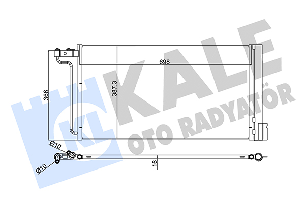 Конденсатор, кондиционер   345220   KALE OTO RADYATÖR