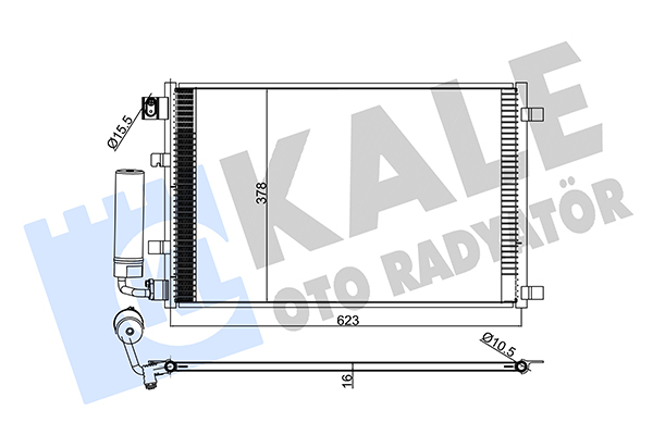 Конденсатор, кондиционер   345265   KALE OTO RADYATÖR