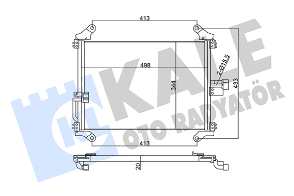 Конденсатор, система кондиціонування повітря   345345   KALE OTO RADYATÖR
