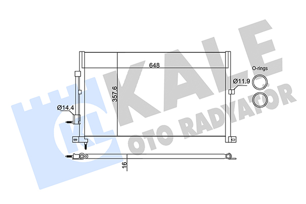 Конденсатор, кондиционер   345375   KALE OTO RADYATÖR