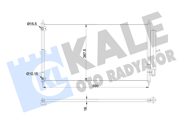 Конденсатор, кондиционер   345405   KALE OTO RADYATÖR