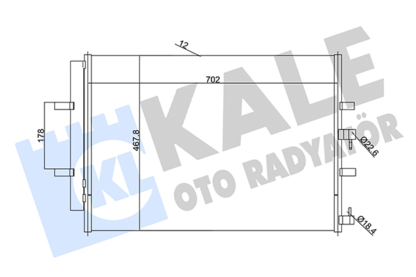 Конденсатор, кондиционер   345695   KALE OTO RADYATÖR