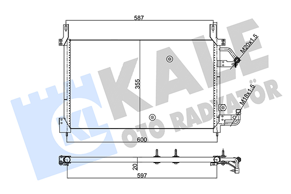 Конденсатор, кондиционер   350555   KALE OTO RADYATÖR