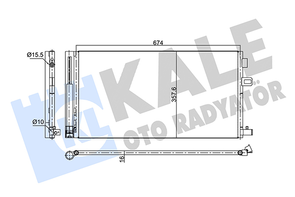 Конденсатор, кондиционер   350675   KALE OTO RADYATÖR