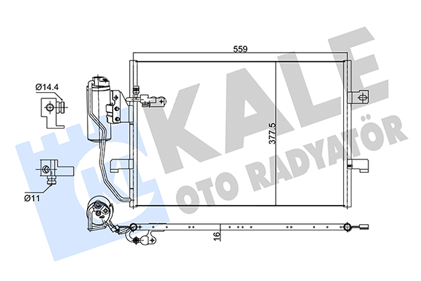 Конденсатор, кондиционер   353050   KALE OTO RADYATÖR