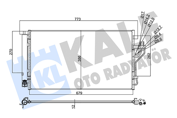 Конденсатор, кондиционер   353105   KALE OTO RADYATÖR